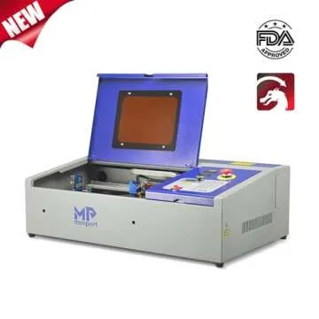 Monport 40W 2.0 Lightburn Laser Engraver with Air Assist & Red Dot Guidance - CO2 Engraver (8" X 12"...