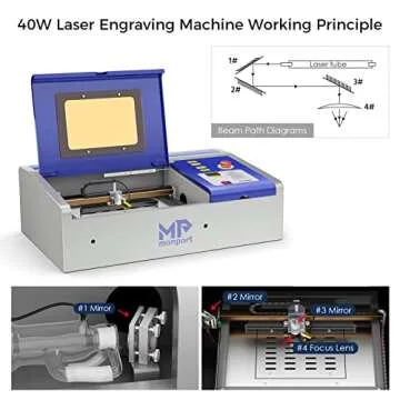 Monport 40W Laser Engraver with Lightburn Software and Air Assist