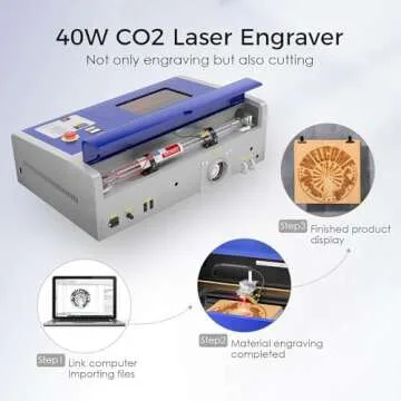 Monport 40W Laser Engraver with Lightburn Software and Air Assist