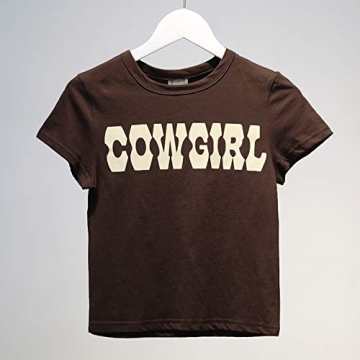 MISSACTIVER Women’s Y2K Graphic Crop Top - Casual Summer Tee