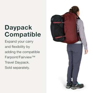 Osprey Fairview 40L Women's Travel Backpack, Black