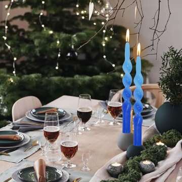 Spiral Taper Candle Dinner Candle Set 10 Inches Twisted Candlesticks 2 Color Handmade Dripless Candles Sticks for Wedding Celebration Anniversary Christmas Church