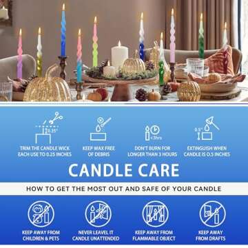 Spiral Taper Candle Dinner Candle Set 10 Inches Twisted Candlesticks 2 Color Handmade Dripless Candles Sticks for Wedding Celebration Anniversary Christmas Church