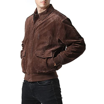 Landing Leathers A-2 Suede Leather Flight Bomber Jacket