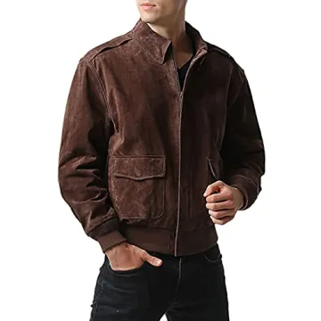 Landing Leathers A-2 Suede Leather Flight Bomber Jacket