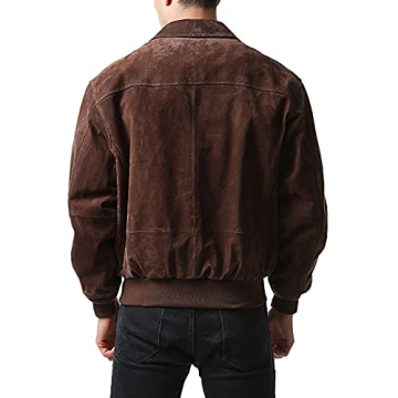 Landing Leathers A-2 Suede Leather Flight Bomber Jacket