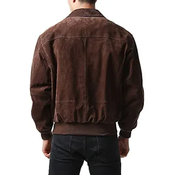 Landing Leathers A-2 Suede Leather Flight Bomber Jacket
