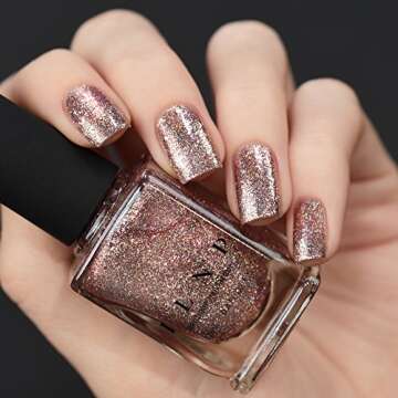 ILNP Madison Ave - Antique Pink Holographic Metallic Nail Polish