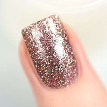 ILNP Madison Ave - Antique Pink Holographic Metallic Nail Polish