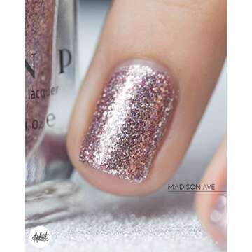 ILNP Madison Ave - Antique Pink Holographic Metallic Nail Polish