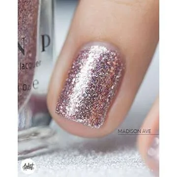 ILNP Madison Ave Antique Pink Holographic Nail Polish
