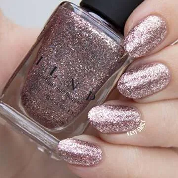 ILNP Madison Ave Antique Pink Holographic Nail Polish