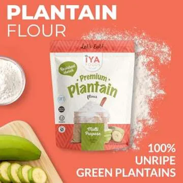 Iya Foods Premium Plantain Flour, Plant-Based, Grain-Free, Certified Gluten-Free, Kosher Certified, ...