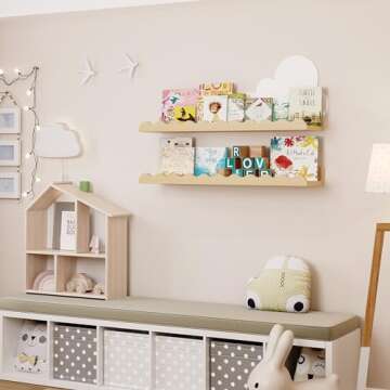 Seocry Nusery Shelves - 23 Inch Wooden Storage Solution