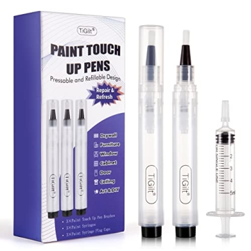 TiGilt Paint Touch Up Pens Pressable Fillable Touch Up Paint Pens For Walls Furniture Cabinet Window...
