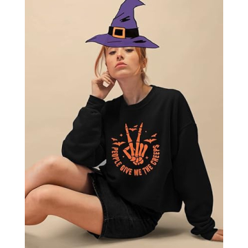Halloween Sweatshirts for Women Comfortable Skull Shirts