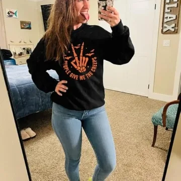 Halloween Sweatshirts for Women Comfortable Skull Shirts