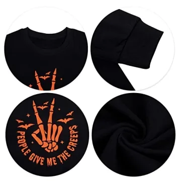 Halloween Sweatshirts for Women Comfortable Skull Shirts