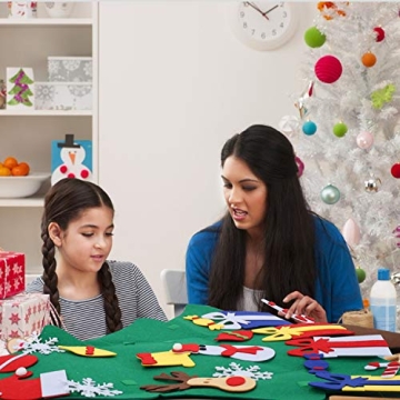 3FT DIY Felt Christmas Tree with 31 Ornaments for Kids