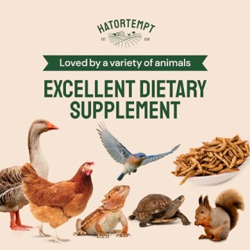 Hatortempt Dried Mealworms - 5 lbs Organic Poultry Feed