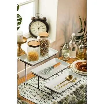 Elegant LAUCHUH 3 Tier Serving Tray - Versatile & Sturdy
