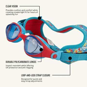 FINIS DragonFly Kids Swim Goggles with UV Protection