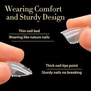 UNA GELLA Short Press On Nails in Brick Red - 24 Pcs