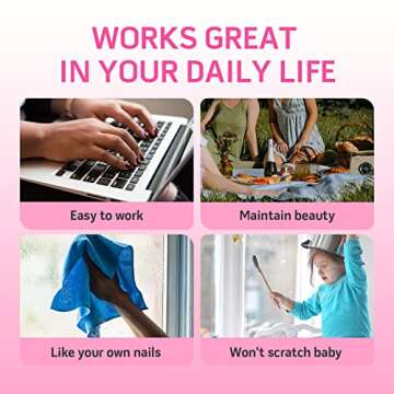 UNA GELLA Short Press On Nails in Brick Red - 24 Pcs