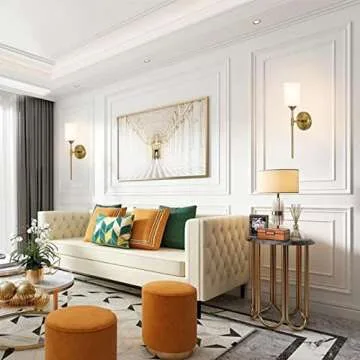 BYOLIIMA Gold Wall Sconce Set for Elegant Home Lighting