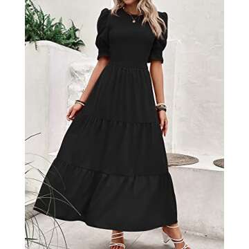 BTFBM Casual Maxi Dress for Summer 2025 with Ruffles