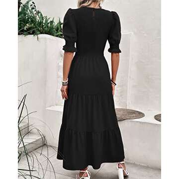 BTFBM Casual Maxi Dress for Summer 2025 with Ruffles