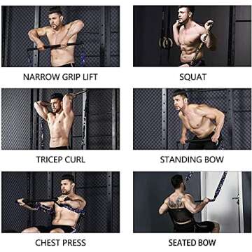 INNSTAR Home Gym workout bar 38" Black Max Load 800lb for Resistance Bands Body Exercise Power Lifting Fitness Training Bar (Black-38'')