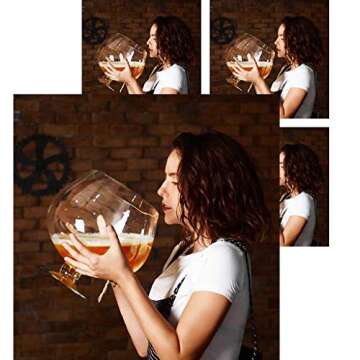 Red wine glass MFSRW Giant, Oversized Beer Glass, Extra Large Party Wine Glass, Large Capacity Wine Glass (Size : 4000ML)