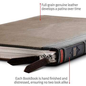 Twelve South BookBook V2 for 16 inch MacBook Pro (2019-2020) | Vintage Full-Grain Leather Book case/Sleeve with Interior Pocket