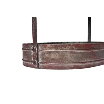 Red Metal Oval 2 Tier Tray for Chic Home Decor