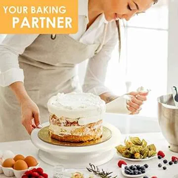 Kootek Cake Decorating Kits Supplies 52-in-1 Baking Accessories with Cake Turntable Stand, Numbered Cake Tips, Icing Smoother Spatula, Piping Pastry Bags and Decorating Pen Frosting Tools Set