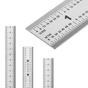 Precision Stainless Steel Ruler Set - Mr. Pen 3 Pack