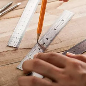 Precision Stainless Steel Ruler Set - Mr. Pen 3 Pack