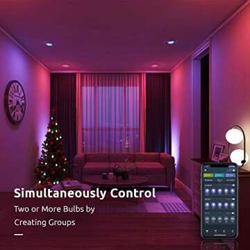 LUMIMAN Smart Light Bulbs That Works with Alexa and Google Home E26 A19, 800 Lumen, WiFi LED Light Bulb Dimmable Warm White& Cool White (2700K-6500K) 7W, No Hub Required, 4 Pack