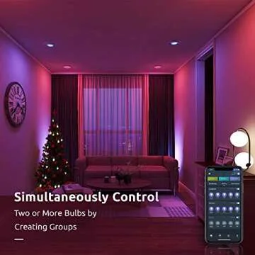 LUMIMAN Smart Light Bulbs That Works with Alexa and Google Home E26 A19, 800 Lumen, WiFi LED Light Bulb Dimmable Warm White& Cool White (2700K-6500K) 7W, No Hub Required, 4 Pack