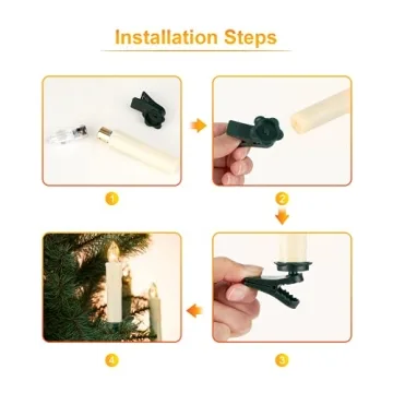 Daord 30 PCS Flameless LED Taper Candles for Holiday Decor