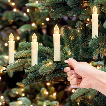 Daord 30 PCS Flameless LED Taper Candles for Holiday Decor