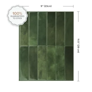 SMART TILES Peel and Stick Backsplash - 5 Sheets of 3D Tile