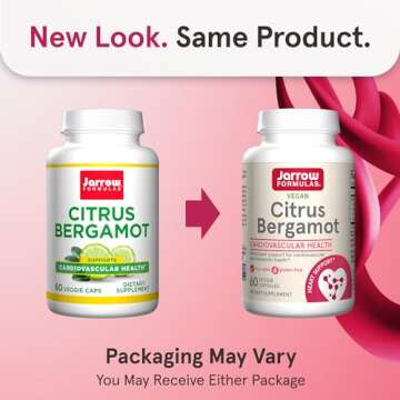 Jarrow Formulas Citrus Bergamot 500 mg - 60 Servings (Veggie Caps) - Antioxidant Support for Cardiov...