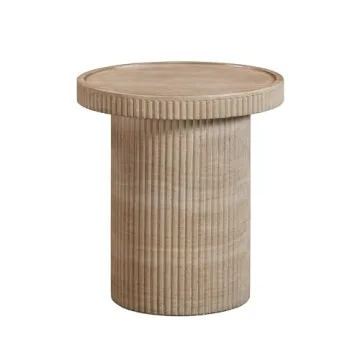 Tov Furniture Darcy Outdoor Faux Travertine Side Table
