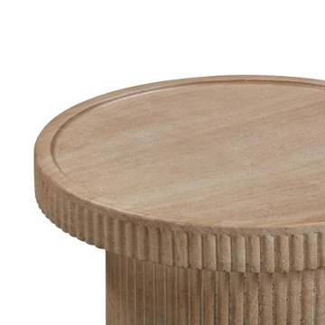 Tov Furniture Darcy Outdoor Faux Travertine Side Table