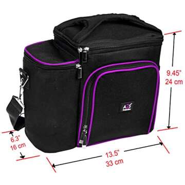 Meal Prep Lunch Box - 8 Piece Set - Insulated Container For Women or Men - 3 Bento Style Boxes (BPA Free) in Large Lunch Bag- Microwave Safe - Includes Fork, Spoon, Thermos & 2 Ice Packs - A2S