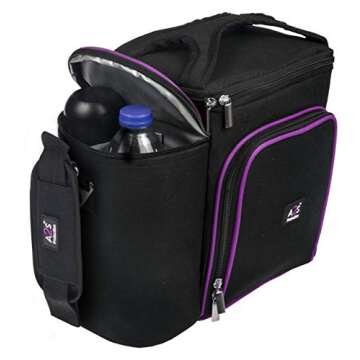 Meal Prep Lunch Box - 8 Piece Set - Insulated Container For Women or Men - 3 Bento Style Boxes (BPA Free) in Large Lunch Bag- Microwave Safe - Includes Fork, Spoon, Thermos & 2 Ice Packs - A2S