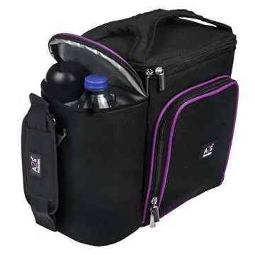 Meal Prep Lunch Box - 8 Piece Set - Insulated Container For Women or Men - 3 Bento Style Boxes (BPA Free) in Large Lunch Bag- Microwave Safe - Includes Fork, Spoon, Thermos & 2 Ice Packs - A2S