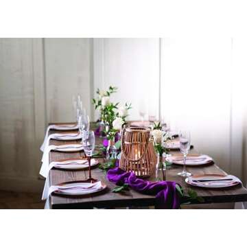 Natural Rattan Lantern with Handle, 7 1/2" x 10 1/4", Tableware and Home Decor, Great for Weddings, Birthdays, Office Parties and Other Celebration Events